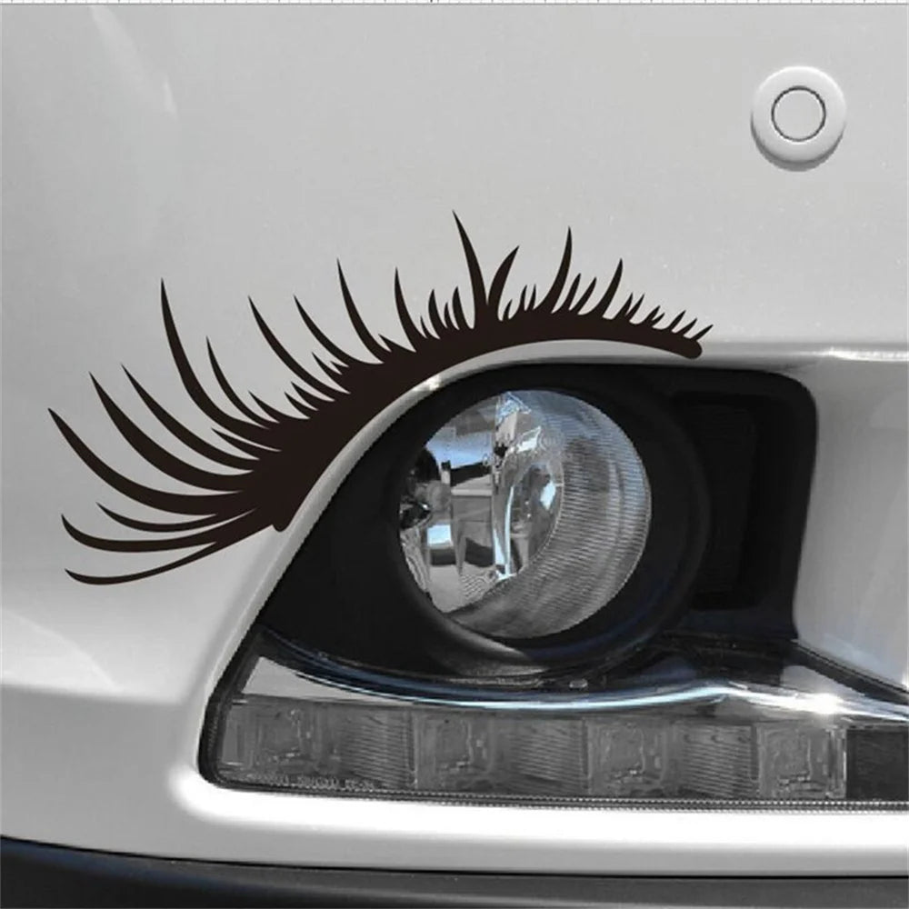 2Pcs Car Headlight Eyelash Stickers 3D