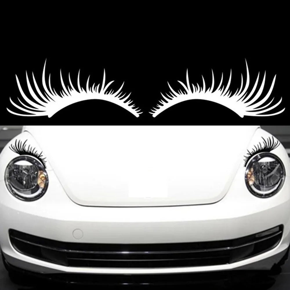 2Pcs Car Headlight Eyelash Stickers 3D
