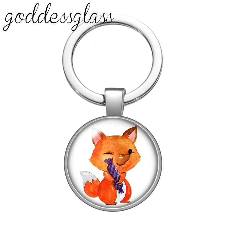 Red Fox smart animal keychain