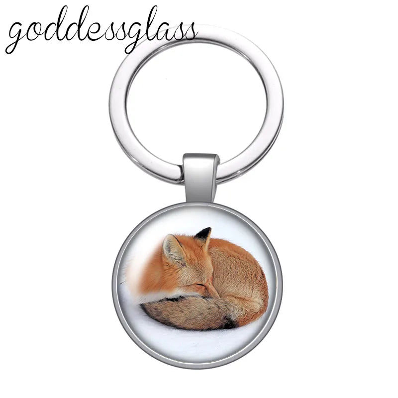 Red Fox smart animal keychain