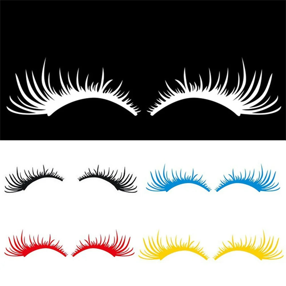 2Pcs Car Headlight Eyelash Stickers 3D