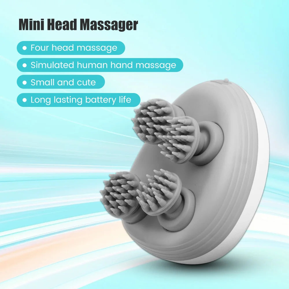 Electric Head Scalp Massager with 4 Kneading Massage