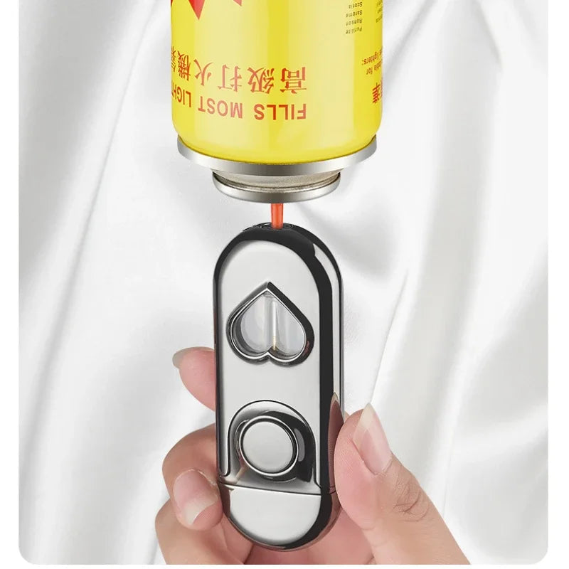 Metal Love Double Flame Gas Lighter