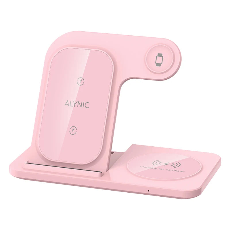 30W LED Fast Wireless Charger Stand 3 in 1