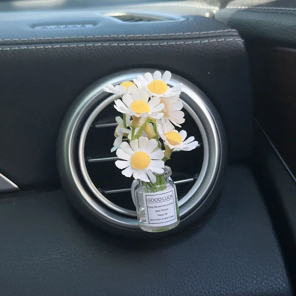 Car Center Console Air Outlet Simulated Flower Clips