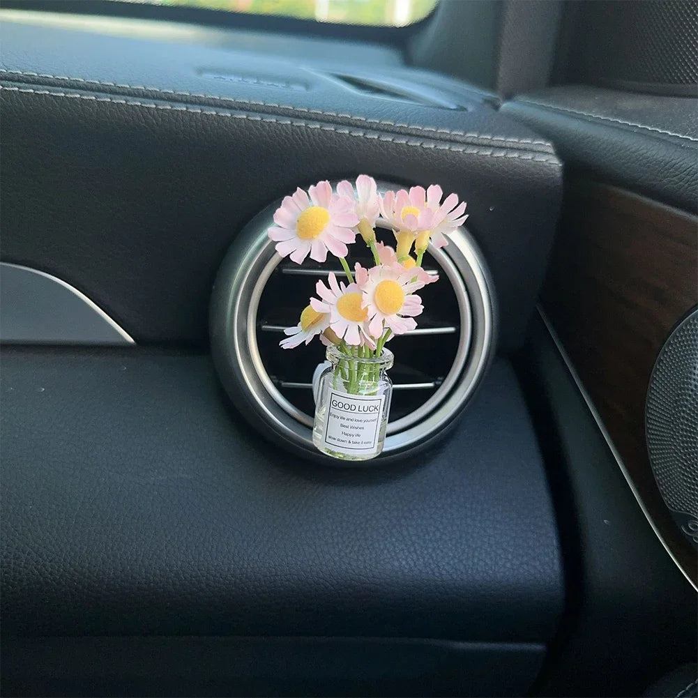 Car Center Console Air Outlet Simulated Flower Clips