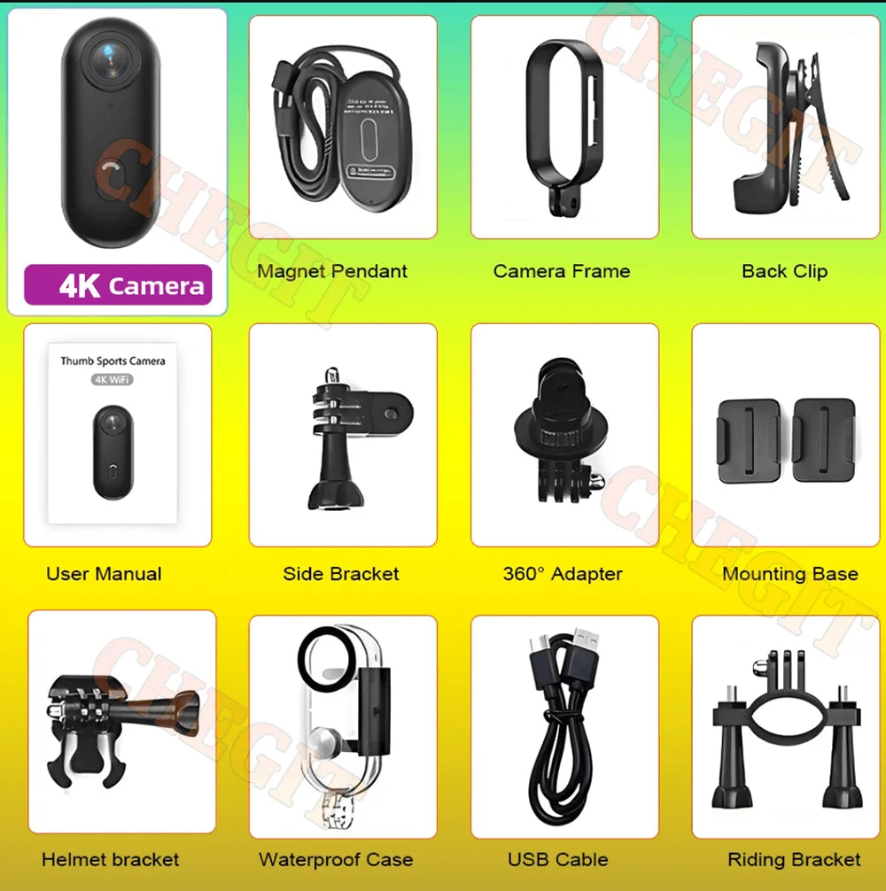 4K WiFi HD POV Magnetic Mini Action Camera