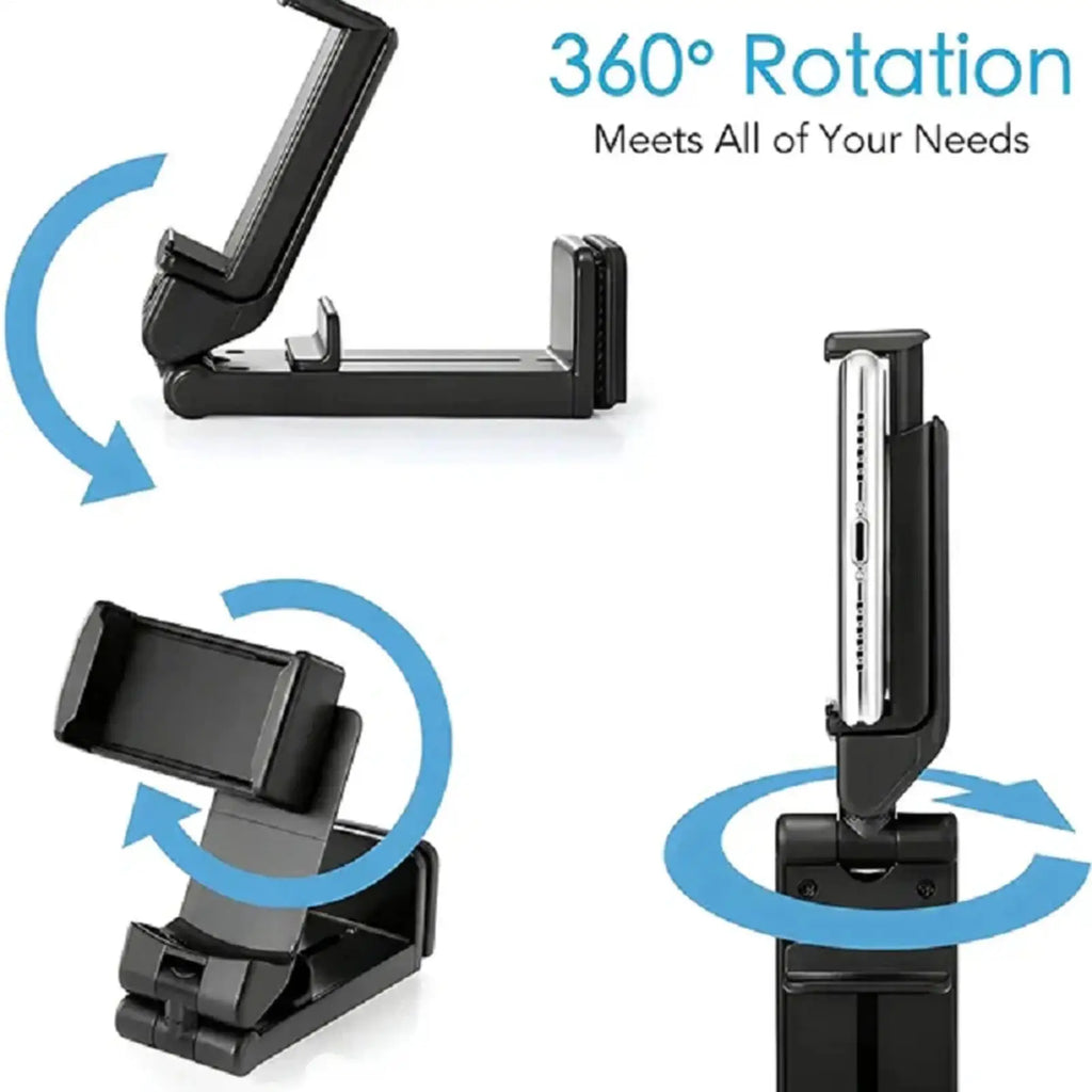 Portable Foldable Airplane Phone Holder Handfree Travel Tablet Bracket 360 Rotation Multifunction Tablet Mount Seat