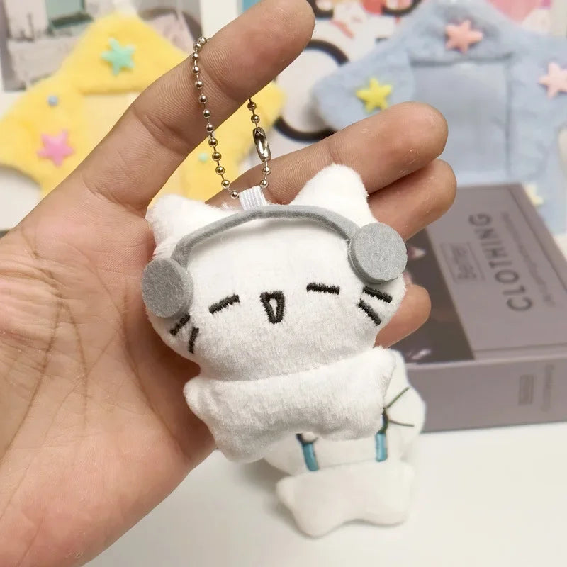 1-20PCS Cute Headphones Kitten keychain