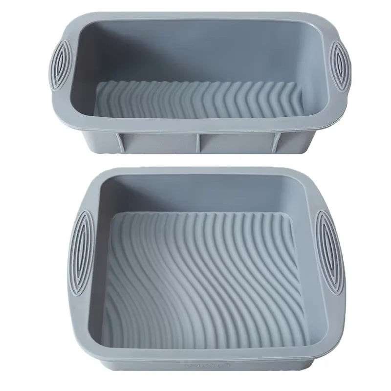 Gray Silicone Cake Pan High Temperature Resistant