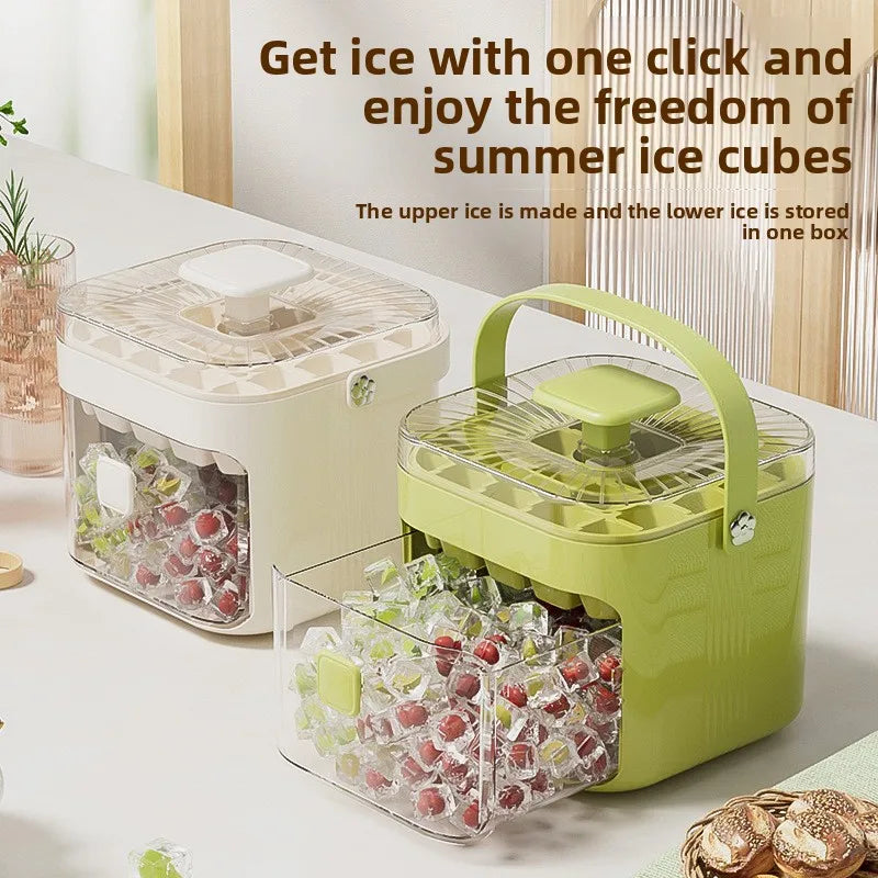 Press Ice Cube Tray Large Capacity Ice Ball Maker Home Use mini Portable food grade