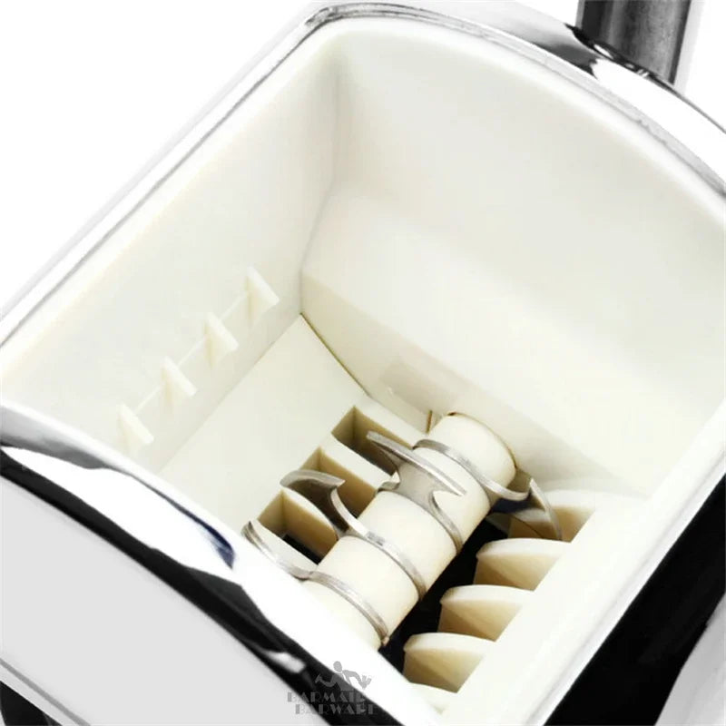 Manual Ice Crusher Machine with Stylish Mirrored Finish