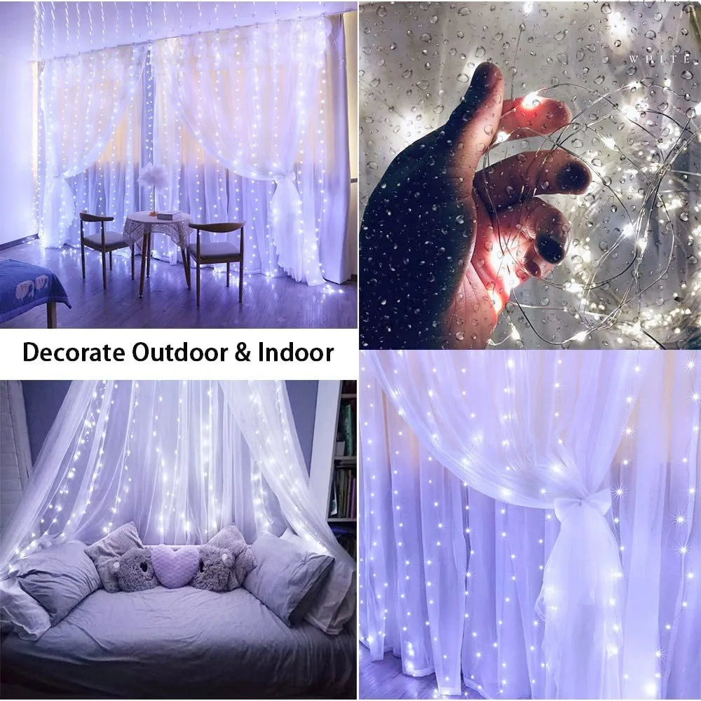 Christmas Lights LED Fairy String Curtain Lights