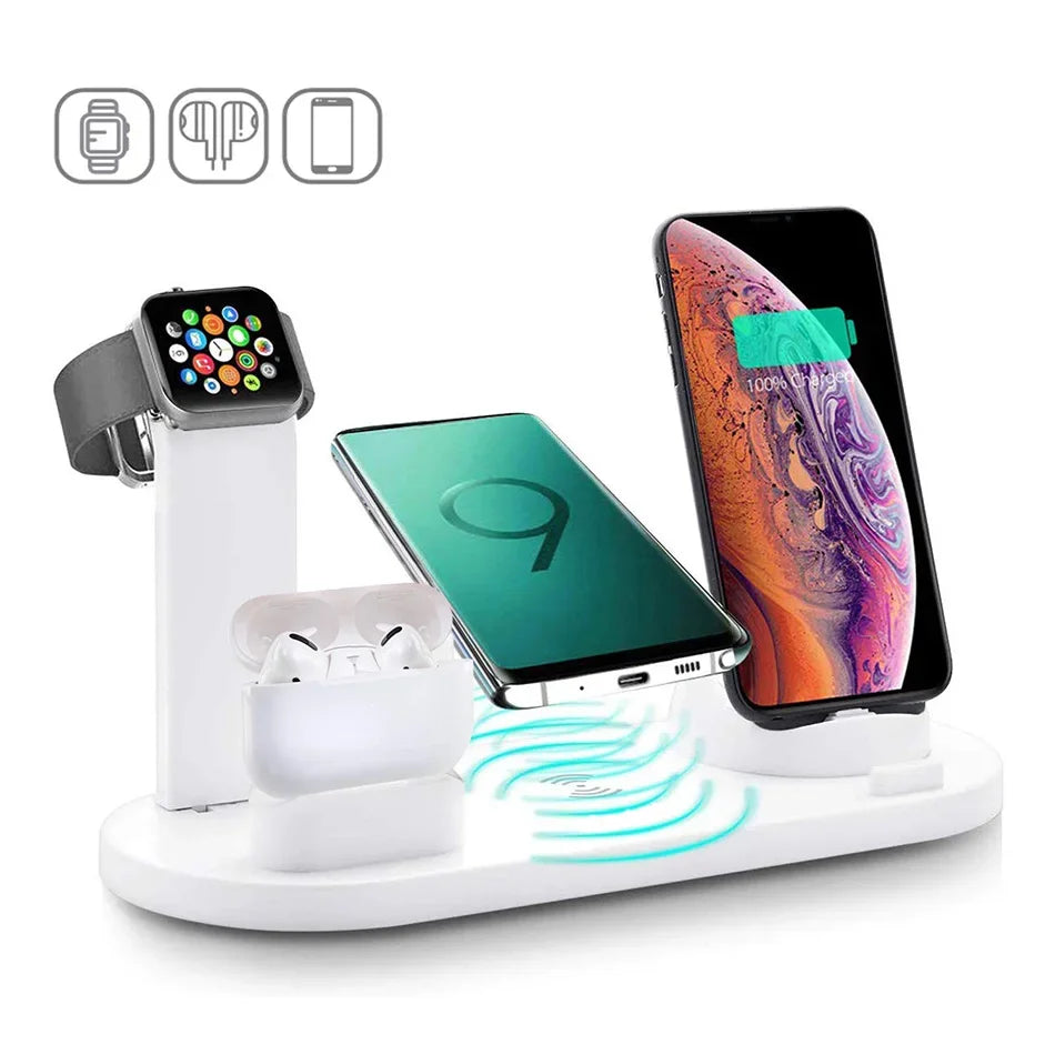 30W 7 in 1 Wireless Charger Stand Pad For iPhone