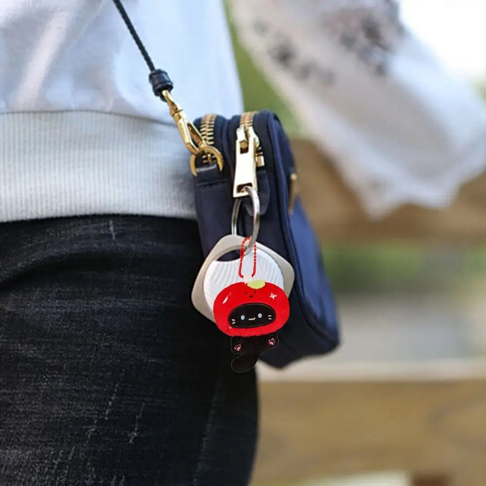 Multicolor Plush Cat Keychain