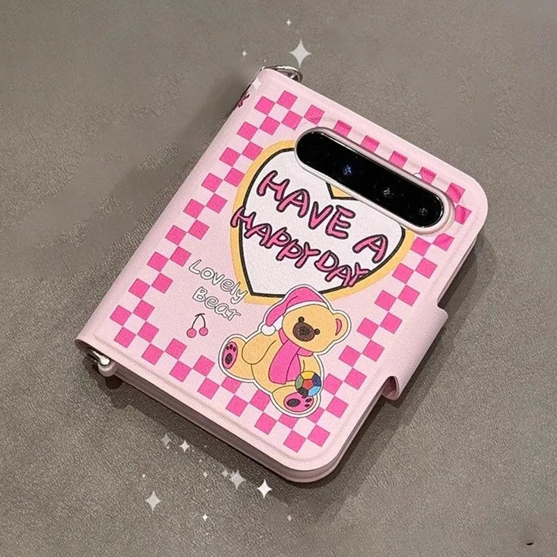 For Samsung Galaxy Z Flip5/Galaxy Z Flip6 Cute Case Notebook Korean Style