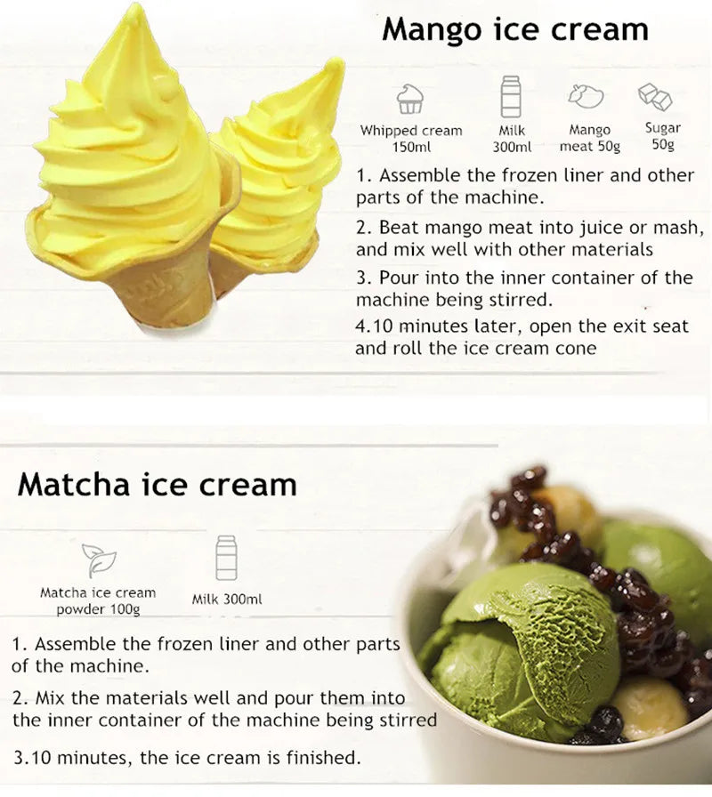 Ice Cream Machine Manual Automatic Bench