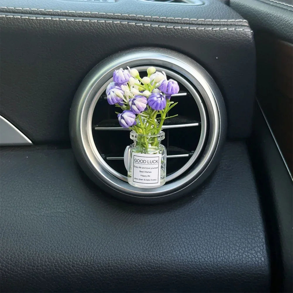 Car Center Console Air Outlet Simulated Flower Clips