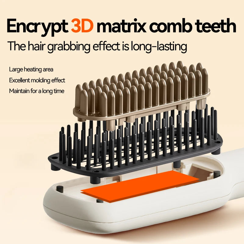 KSKIN Hair Straightener 2 in 1 Mini Brush Multifunctional