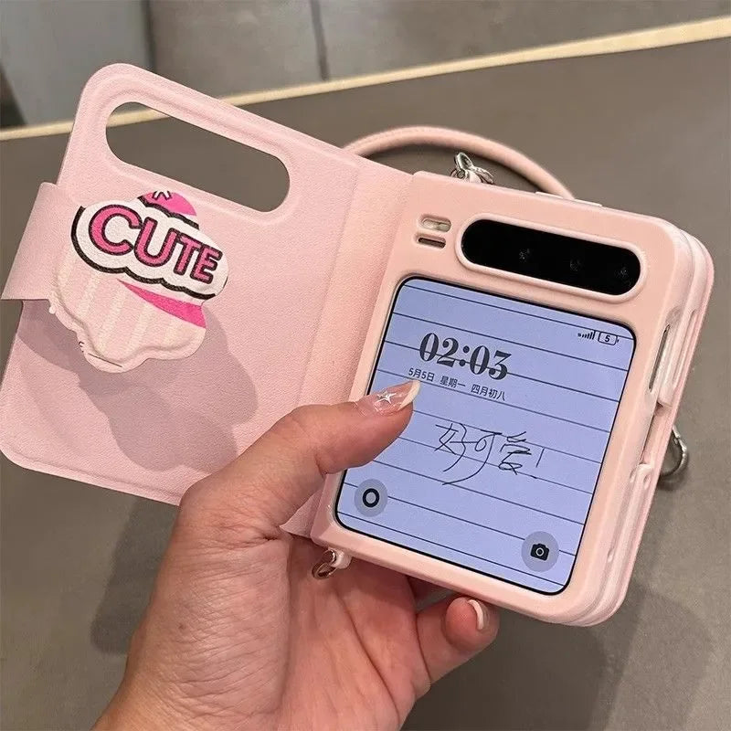 For Samsung Galaxy Z Flip5/Galaxy Z Flip6 Cute Case Notebook Korean Style