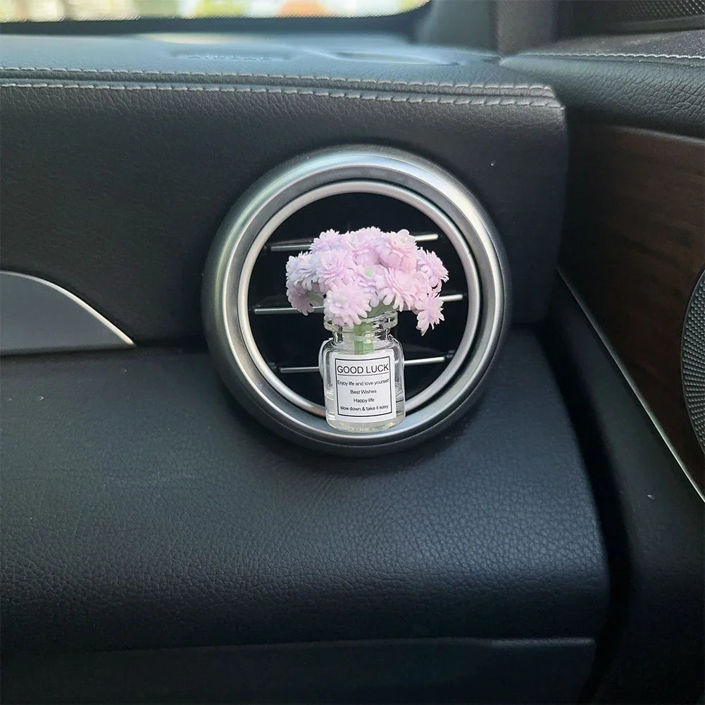 Car Center Console Air Outlet Simulated Flower Clips