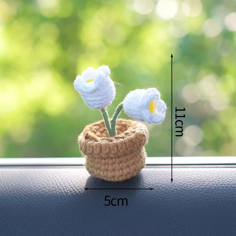 Crochet Flowers Potted Valentine's Day Gift