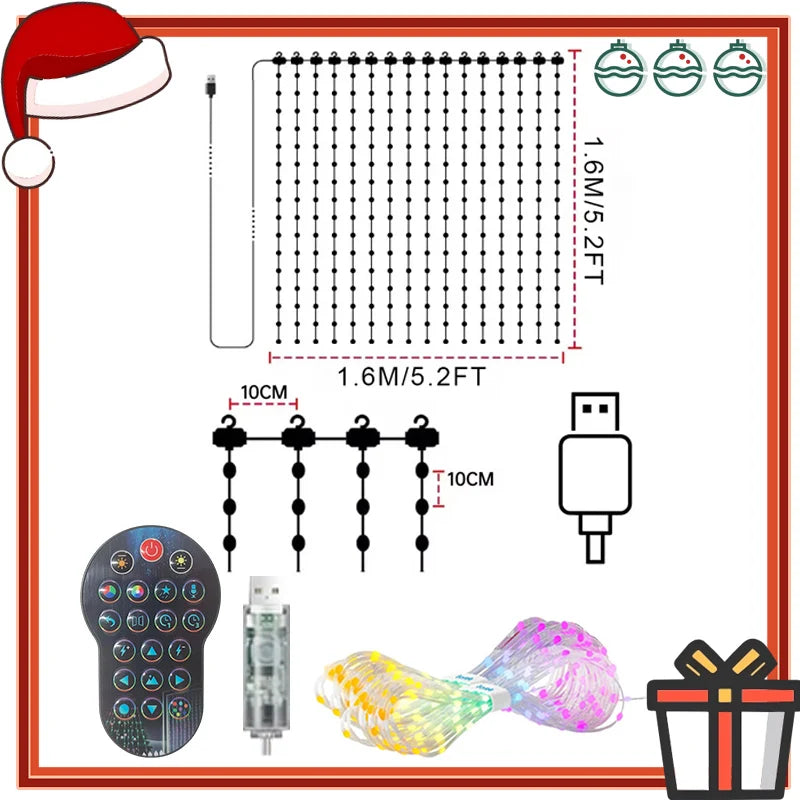 Smart Curtain Lights Waterproof LED