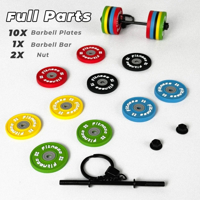 Barbell Keychain