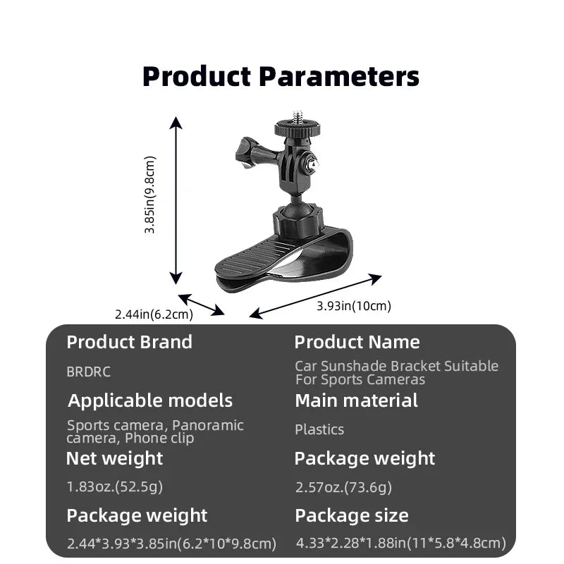 Car Sun Visor Mount Bracket VLOG Holder