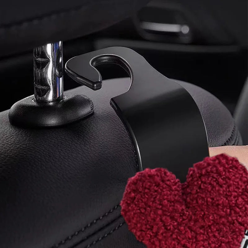 2pcs Cute Retro Red Heart Car Seat Back