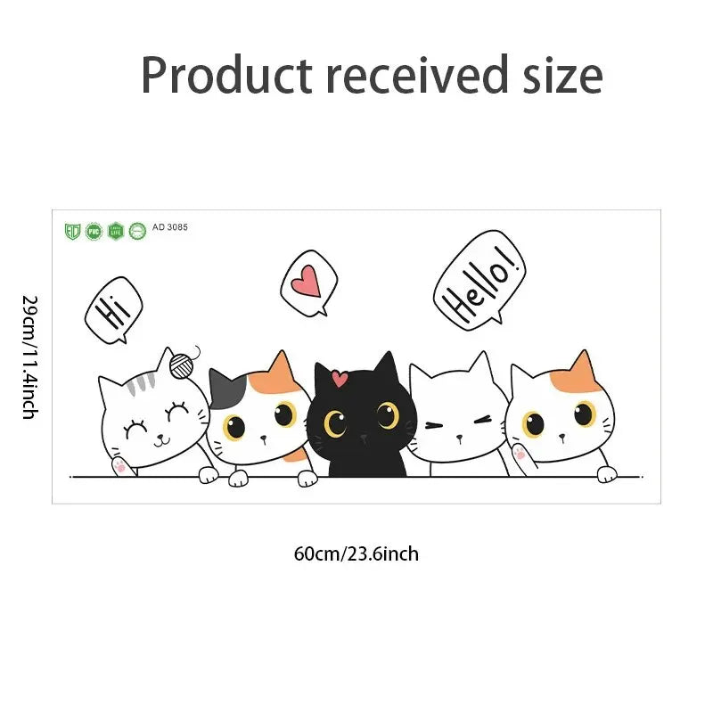 1pc Kitten Door Sticker