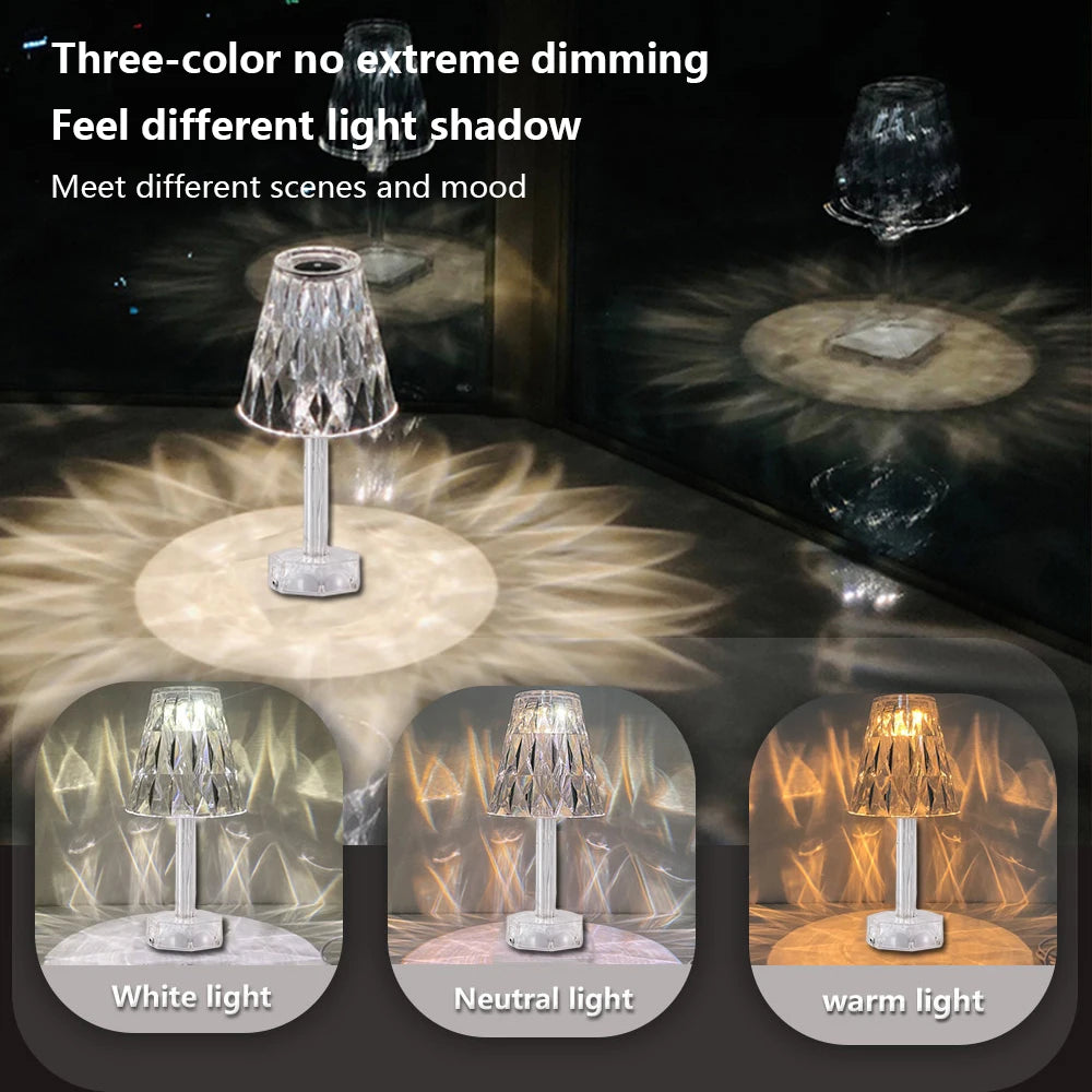 Diamond Crystal Projection Night Lights