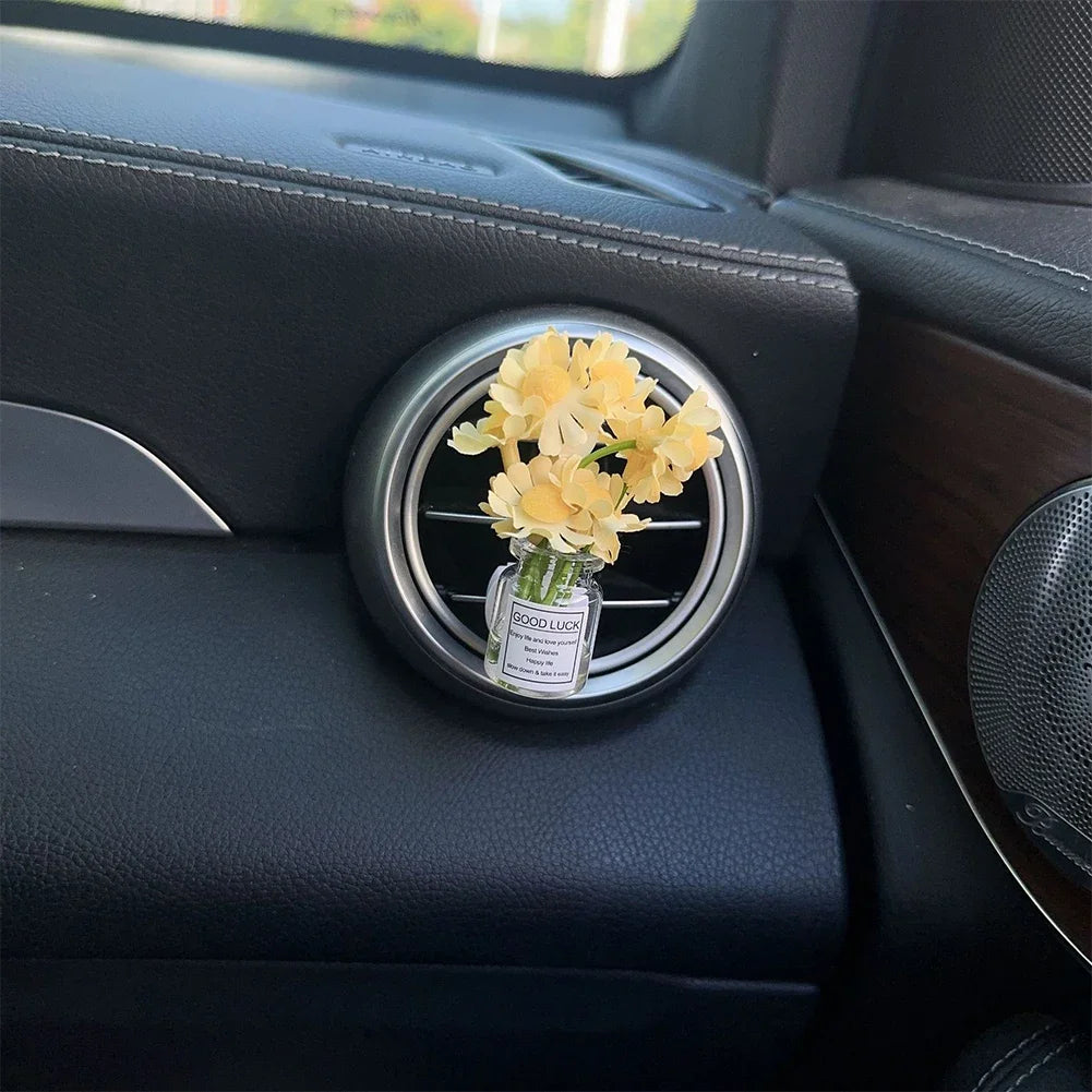Car Center Console Air Outlet Simulated Flower Clips