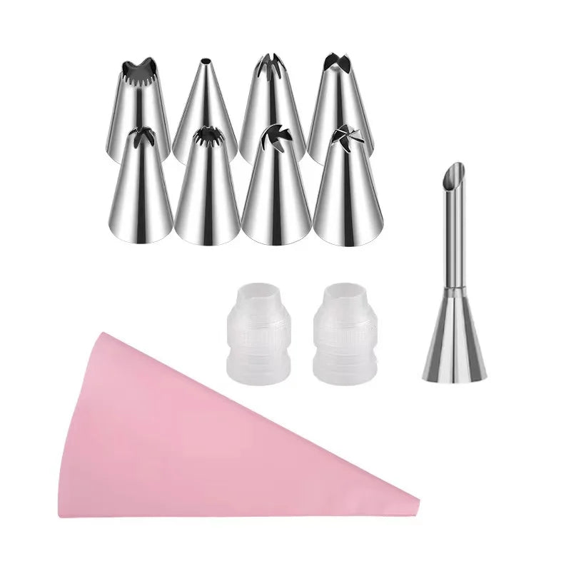 Silicone Piping Bags and Tips Set Cake