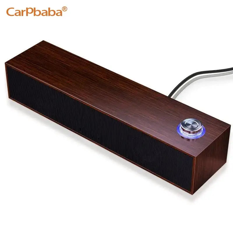 Carpbaba E350M Soundbar Home Theater Wired Bluetooth Speaker Computer Subwoofer Echo Wall Desktop Wooden Soundbox HiFi Stereo