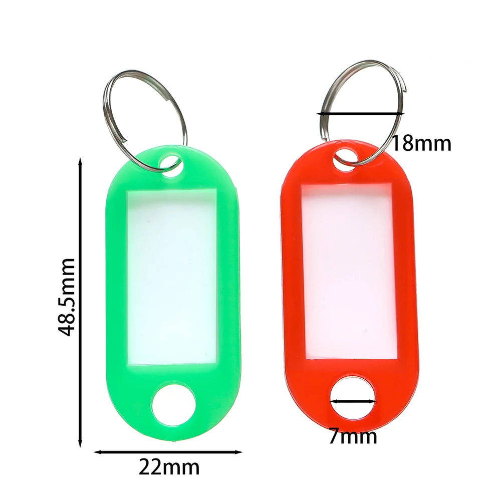 10/50Pcs Colors Plastic Key Tags