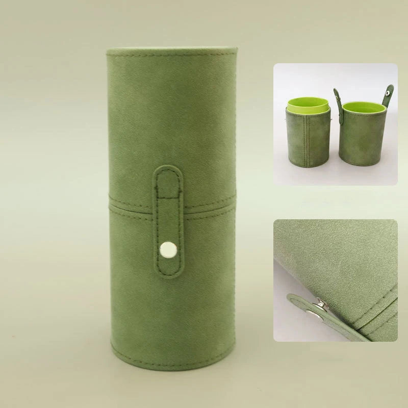 PU Leather Makeup Brush Bucket