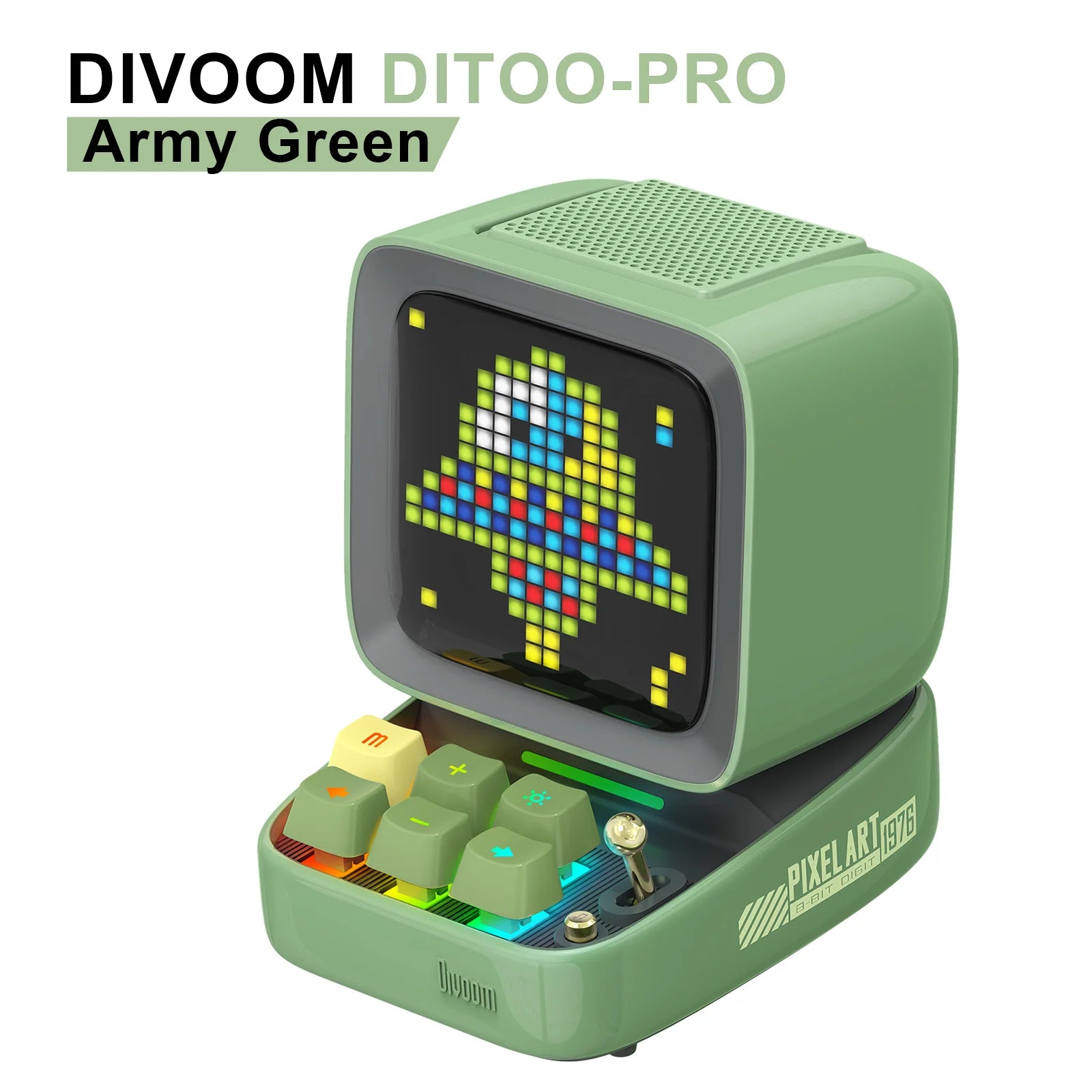 Divoom Retro Pixel Art Bluetooth Portable Speaker Alarm Clock
