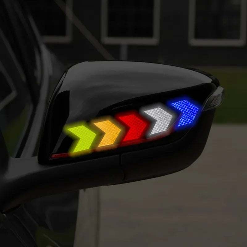 10 Pcs/Set Car Sticker Reflective Arrow Sign