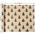 Festive green Christmas wrapping paper