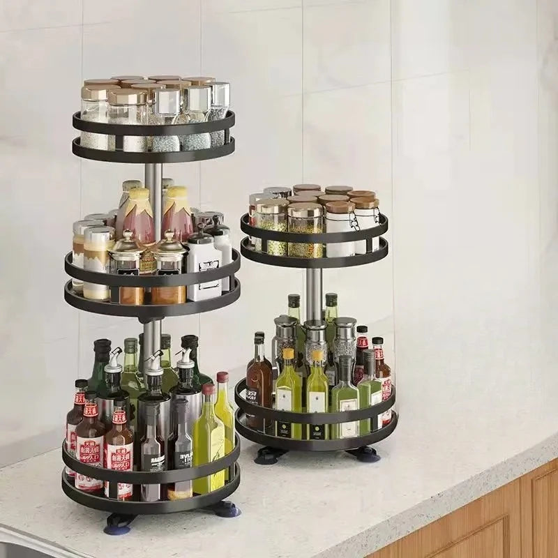 360°Rotation Spice Rack Organizer