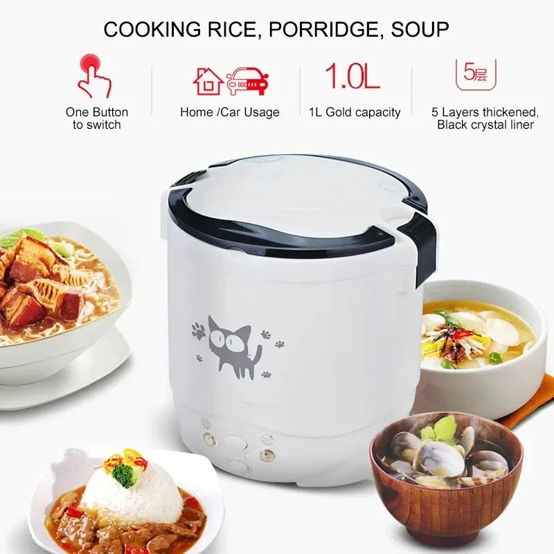 Electric Mini Rice Cooker Portable