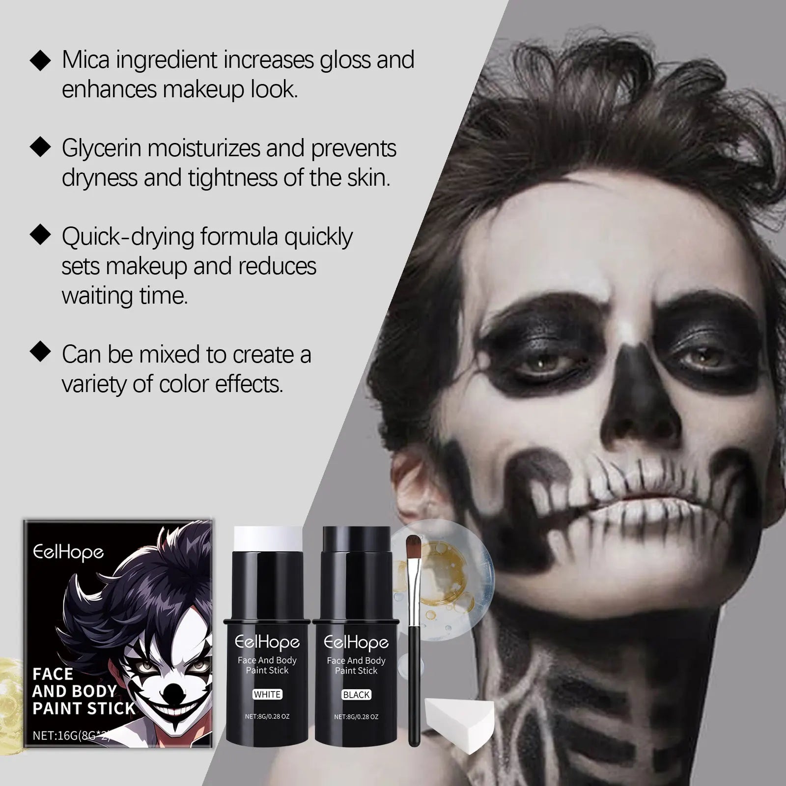 Eelhope Professional Halloween Makeup Kit Waterproof