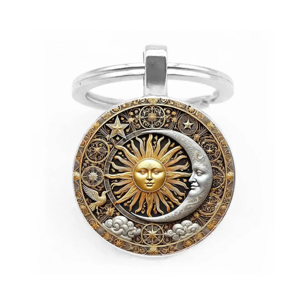 Sun and Moon Keychain