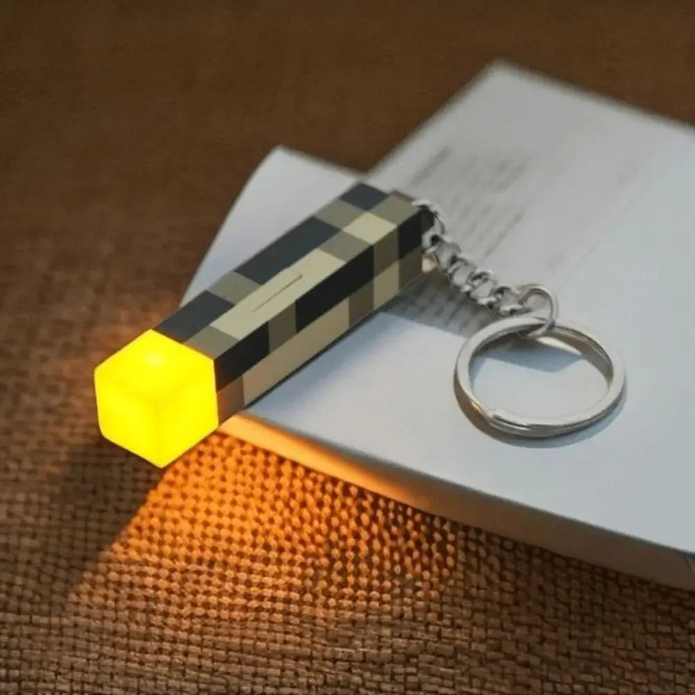 Mini LED Pixel-style Flashlight Keychain