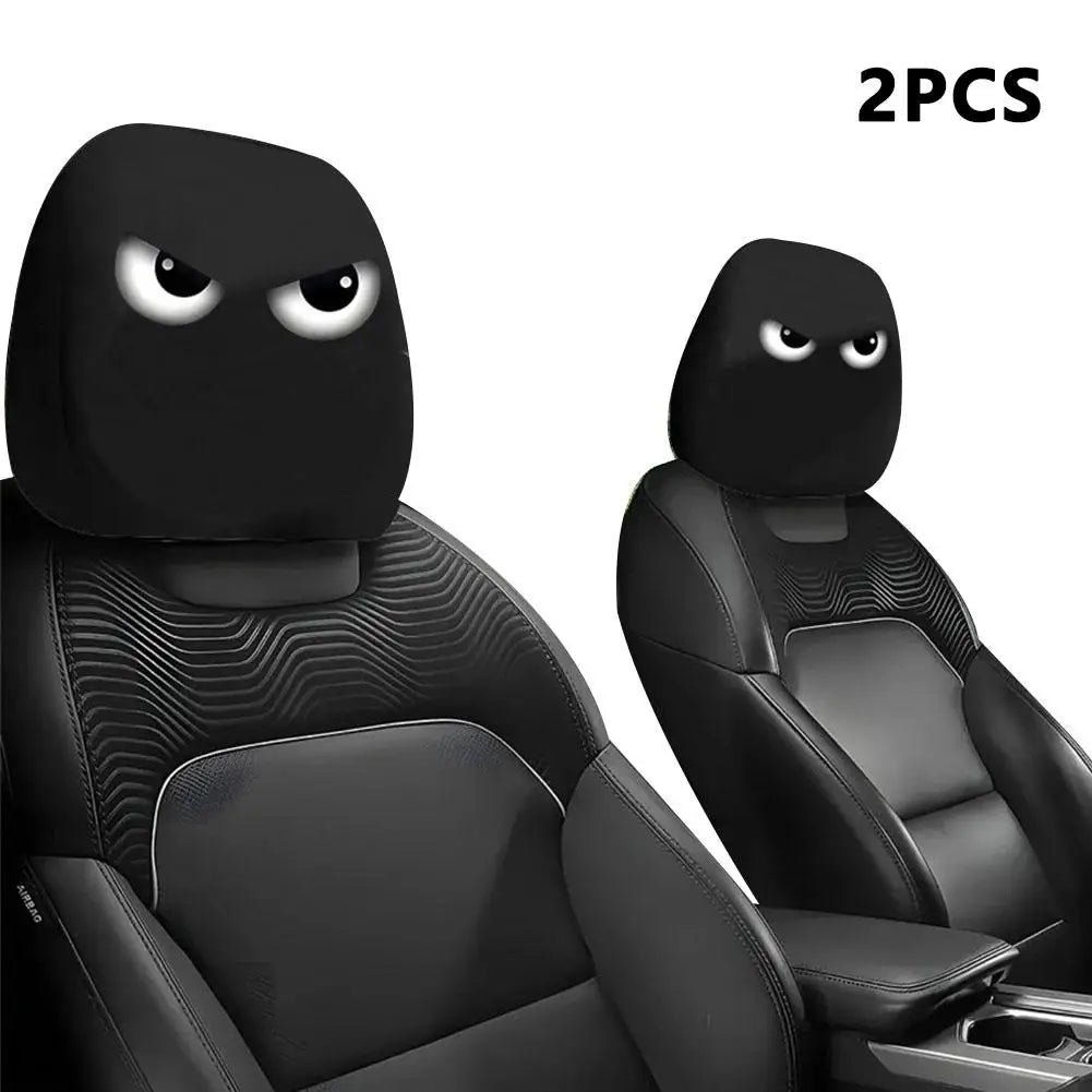 2pc Funny Car Headrest Cover