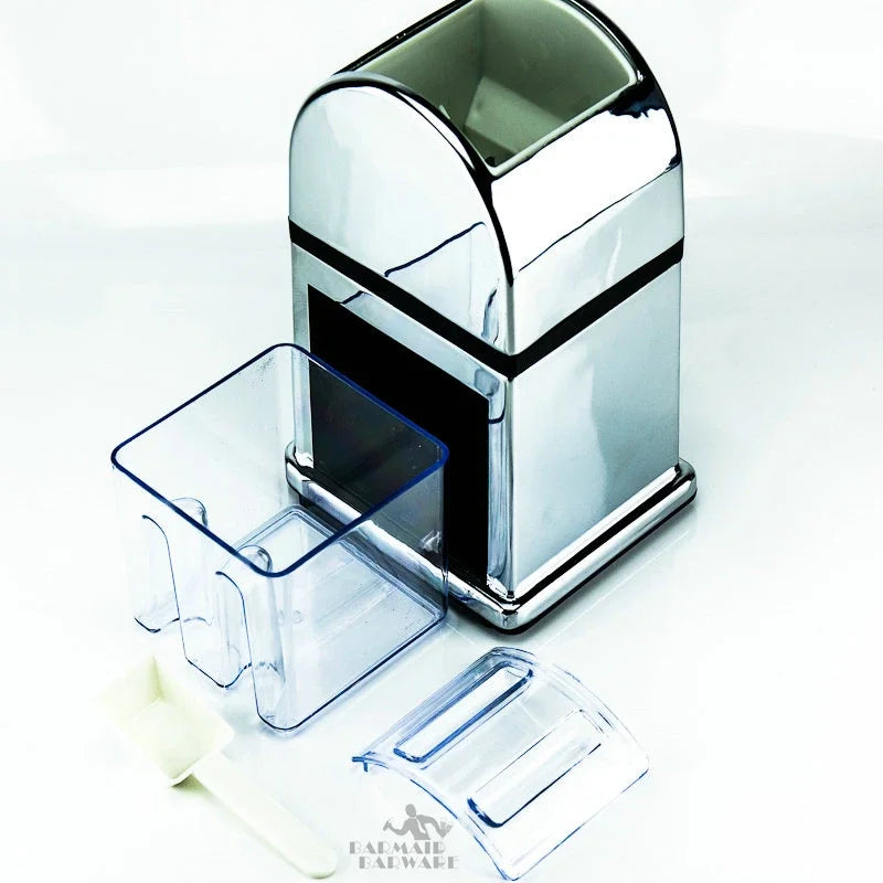 Manual Ice Crusher Machine with Stylish Mirrored Finish