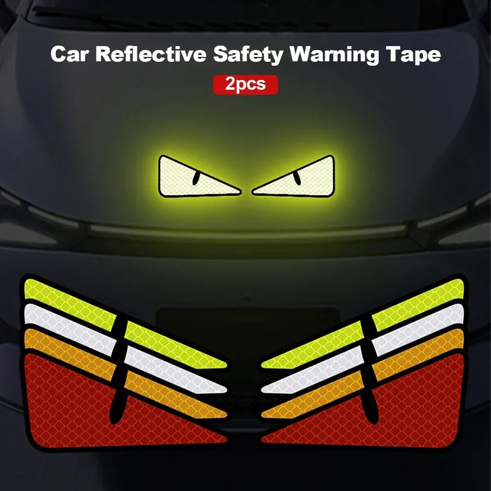 2pcs Car Reflective Safety Warning Tape