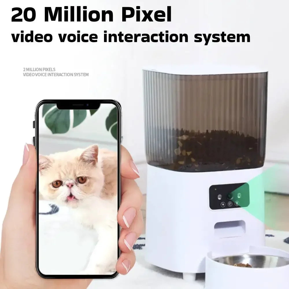 5L Automatic Feeder Cats WiFi with Camera HD