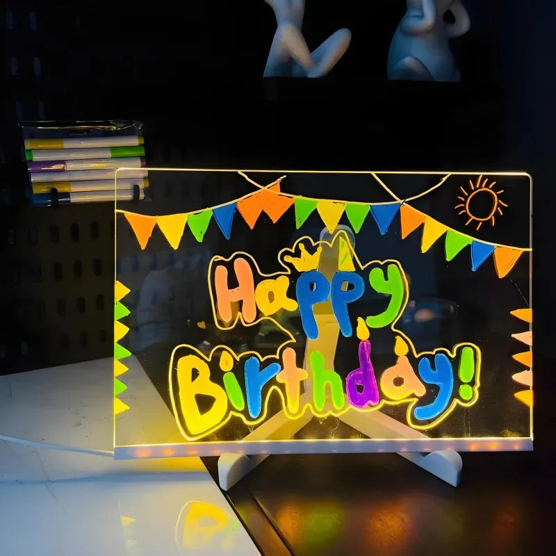 Personalized LED Lamp Acrylic Message Note Board